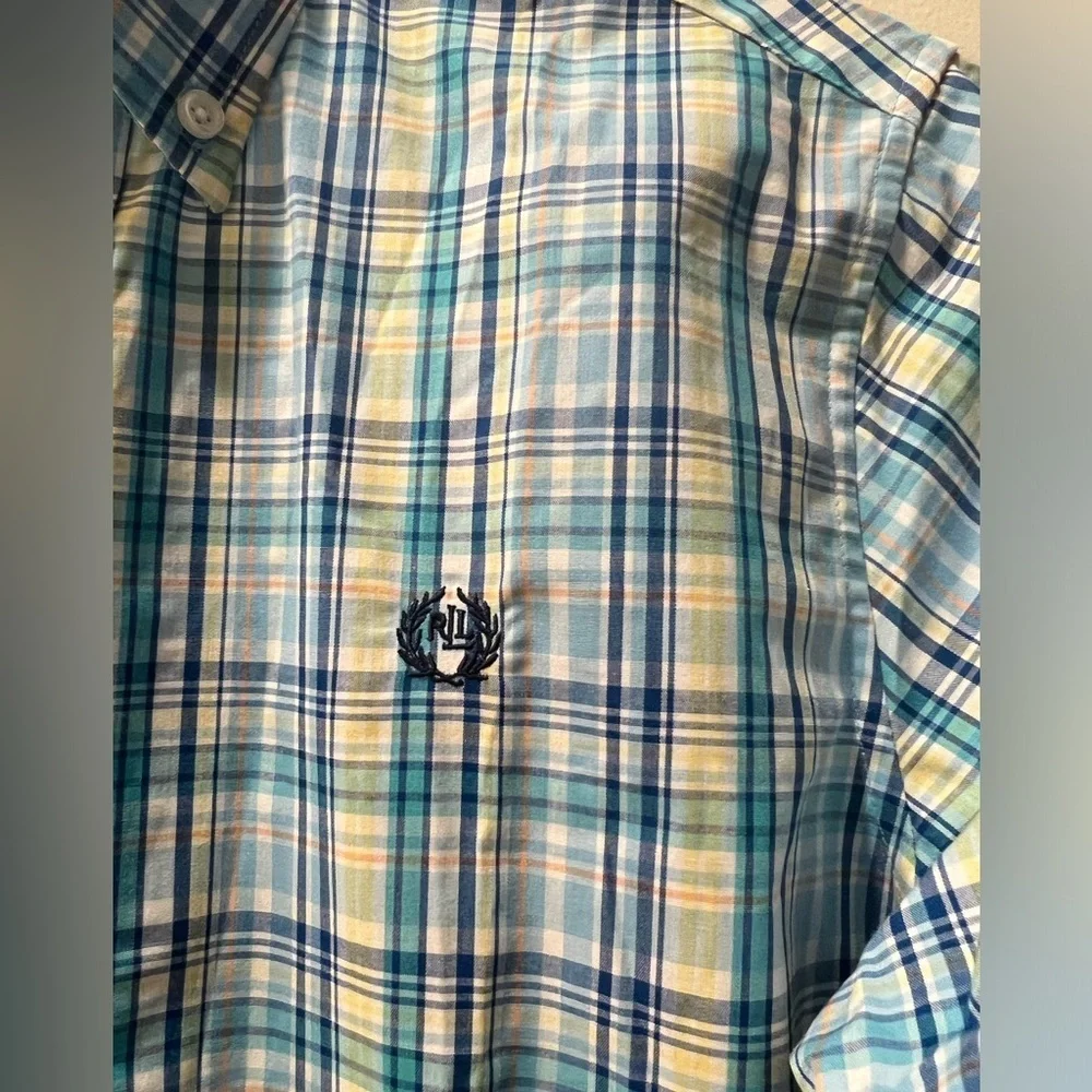LAUREN Ralph Lauren Boys Button Down Plaid Shirt, sz 16